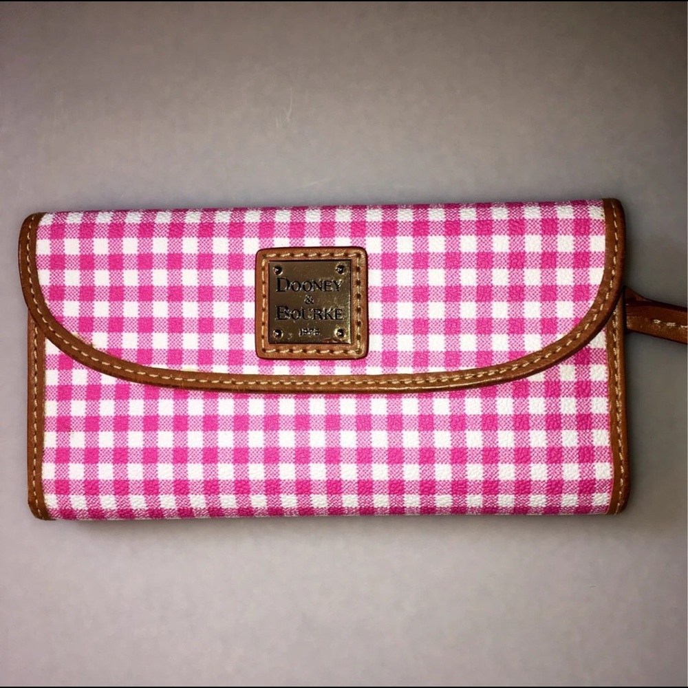 Dooney & Bourke Pink Gingham Continental Clutch - Picture 8 of 8